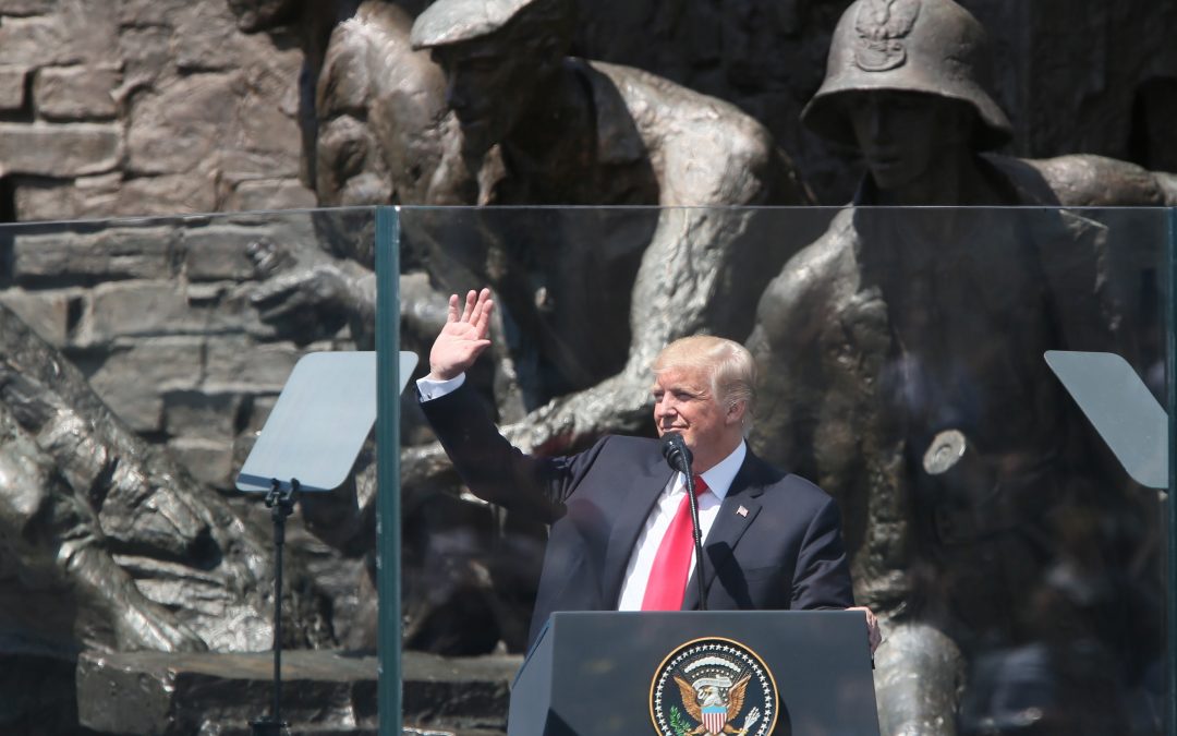 President Donald Trump in Warsaw